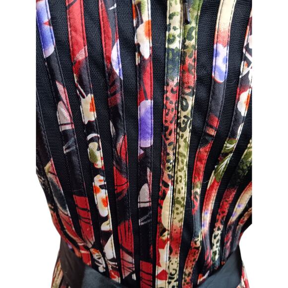 PAPILLON Midi Dress M (READ) Full Skirt Feminine Special Event Artsy Whimsigoth - Picture 8 of 15